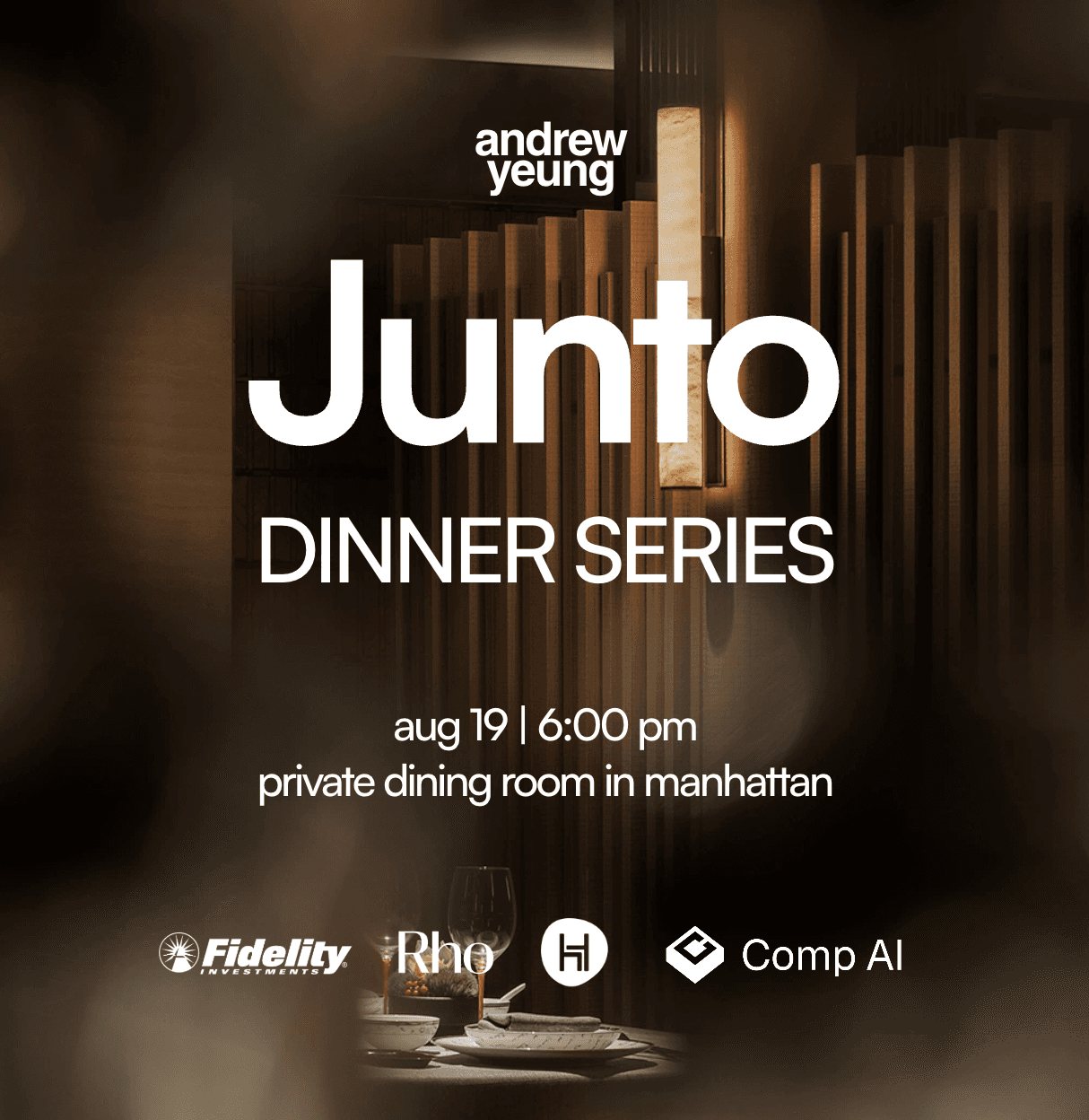 Junto Founder Dinner (Hosted by Andrew & Friends)